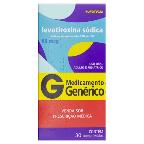 LEVOTIROXINA SÁDICA 88MCG MERCK CAIXA 30 COMPRIMIDOS