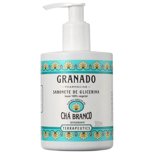 SABONETE LÍQUIDO TERRAPEUTICS CHÁ BRANCO GRANADO VERDE CLARO 300ML