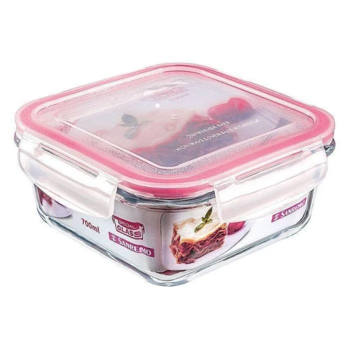 POTE SANREMO DE VIDRO QUADRADO 700ML
