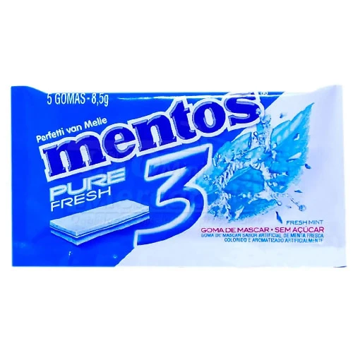 GOMA DE MASCAR MENTOS PURE FRESH MINT 3 8 5G