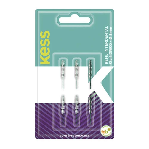 REFIL ESCOVA INTERDENTAL KESS C6 CILINDRICA