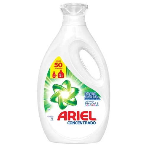 LAVA ROUPAS CONCENTRADO ROUPAS BRANCAS E COLORIDAS ARIEL FRASCO 2L