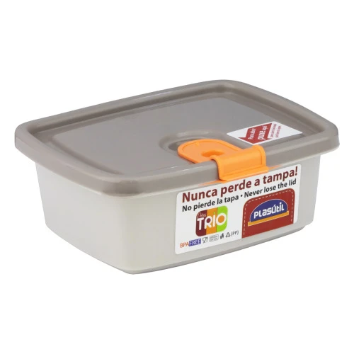 POTE PLÁSTICO FENDI RETANGULAR BAIXO 350ML PLASÁTIL TRIO