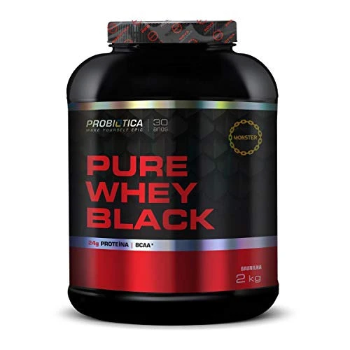 PURE WHEY BLACK 2KG BAUNILHA PROBIOTICA