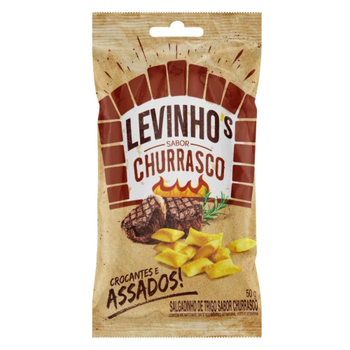 SALGADINHO DE TRIGO CHURRASCO LEVINHOS PACOTE 50G