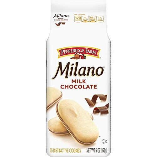 PEPPERIDGE FARM MILANO MILK CHOCOLATE COOKIES 6 OZ
