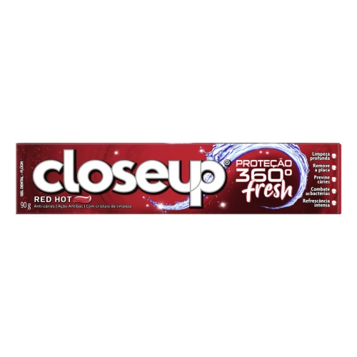 GEL DENTAL RED HOT CLOSEUP PROTEÇÃO 360ºFRESH CAIXA 90G