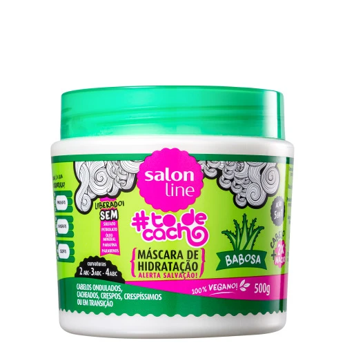 MÁSCARA #TODECACHO DE BABOSA TRATAMENTO PARA DIVAR SALON LINE 500GR
