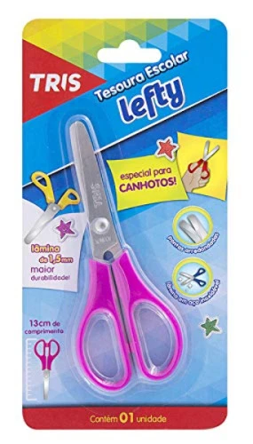 TESOURA TRIS ESC LEFTY 13CM CANHOTO