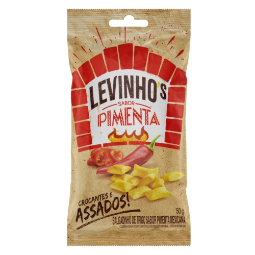 SALGADINHO DE TRIGO PIMENTA LEVINHOS PACOTE 50G