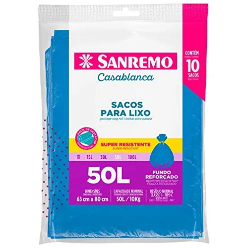 SACO LIXO SANREMO 50L REFORCADO