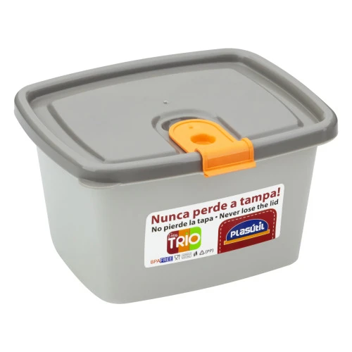 POTE PLÁSTICO FENDI RETANGULAR ALTO 600ML PLASÁTIL TRIO
