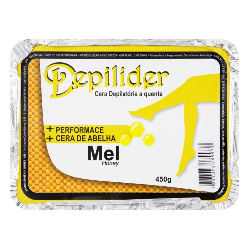 CERA DEPILATÓRIA QUENTE MEL DEPILIDER 450G