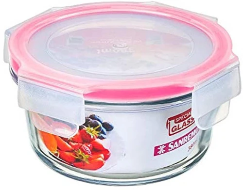 POTE REDONDO DE VIDRO BOROSILICATO 330 ML LINHA SPECIAL GLASS SANREMO
