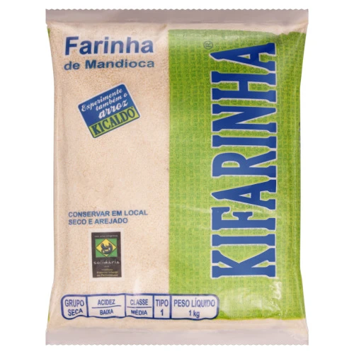 FARINHA DE MANDIOCA TIPO 1 KIFARINHA PACOTE 1KG