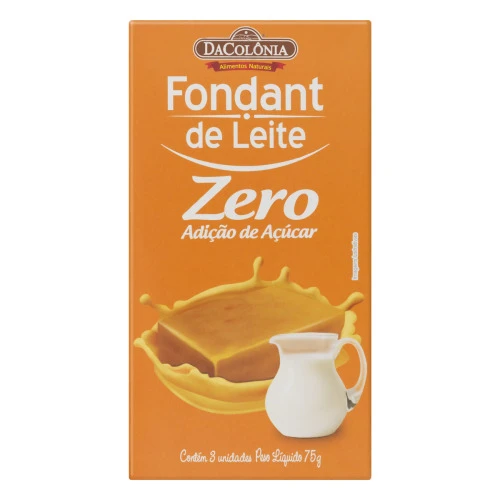 FONDANT DE LEITE DACOLÔNIA CAIXA 75G 3 UNIDADES