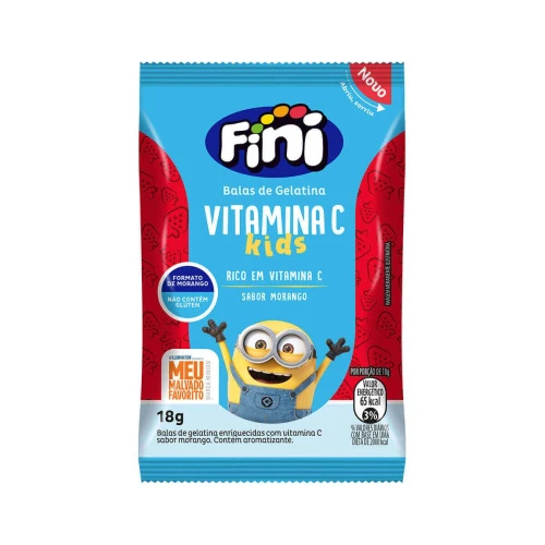 BALAS FINI 18G VITAMINA C KIDS MORANGO
