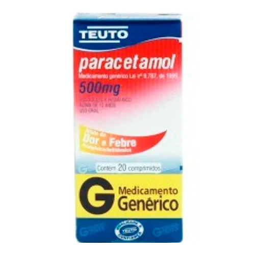 PARACETAMOL 500MG GENÉRICO TEUTO 20 COMPRIMIDOS
