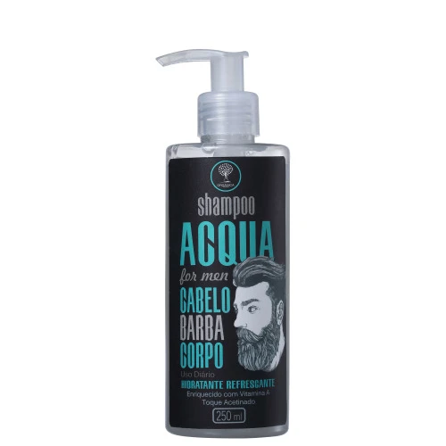 SHAMPOO ORGÂNICA ACQUA FOR MEN 3 EM 1 250ML