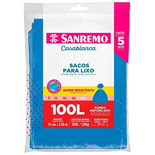 SACO LIXO SANREMO 100L REFORCADO