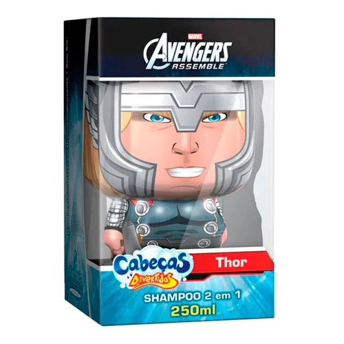 SHAMPOO 2 EM 1 CABEÇAS DIVERTIDAS AVENGERS THOR 250ML