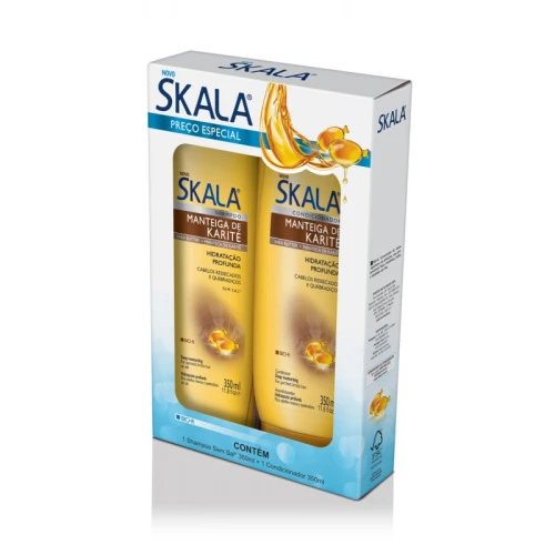 KIT SKALA SHAMPOO CONDICIONADOR MANTEIGA KARITE PLUS