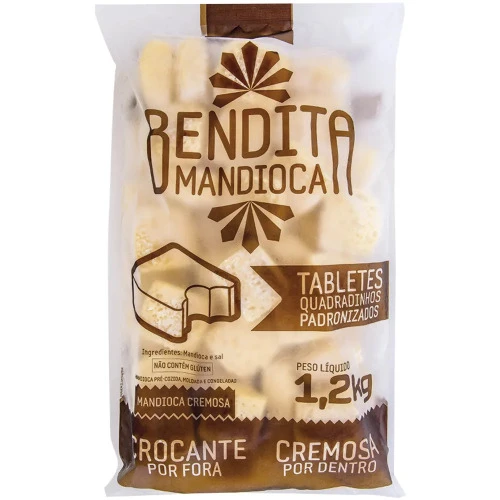 MANDIOCA CREMOSA TABLETE 1 2 KG BENDITA MANDIOCA