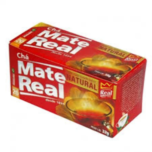 CHÁ MATE TOSTADO NATURAL REAL CAIXA 32G 20 UNIDADES