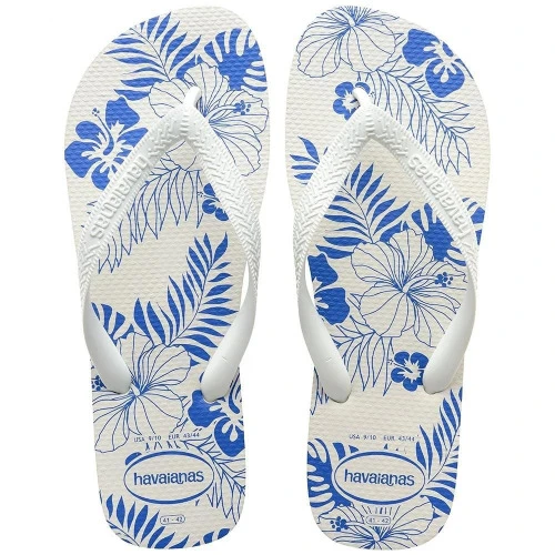 SAND HAVAIANAS ALOHA 45 46 BRANCO AZUL ESTRELA