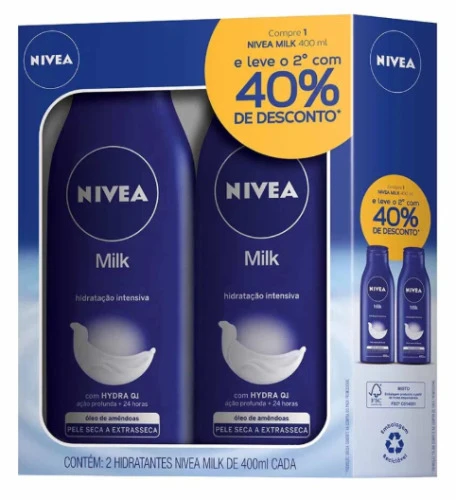 KIT HIDRAT NIVEA MILK EXTRA SECA COM 2