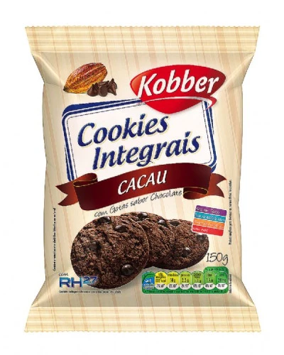 COOKIE INTEGRAL KOBBER CACAU COM GOTAS CHOCOLATE
