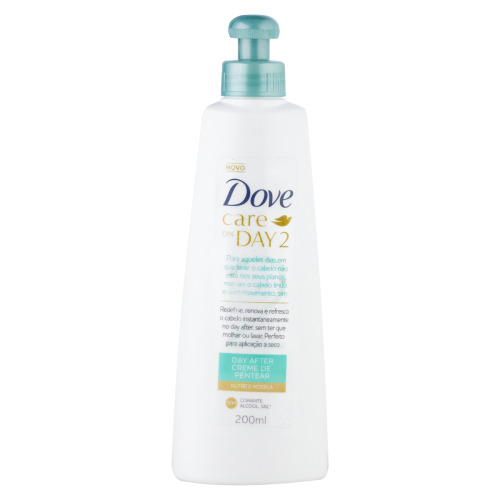 CREME PARA PENTEAR NUTRE E MODELA DOVE CARE ON DAY 2 FRASCO 200ML